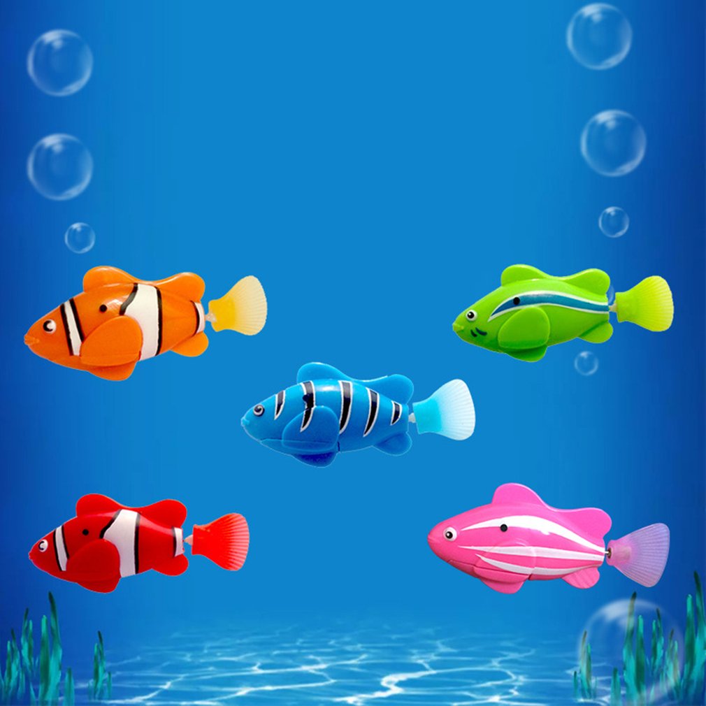 Mini Bionic Fishing Toy Electric Swimming Magical Le Bao Fish Underwater World Deep Sea Electronic Sensing Fish Baby Bath