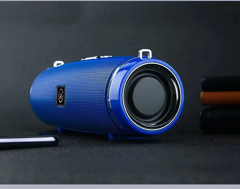 Caixa De Som - Altavoz inalámbrico portátil Bluetooth 200W Audio exterior de alta potencia 3D estéreo envolvente TWS FM voz RHDE: Azul