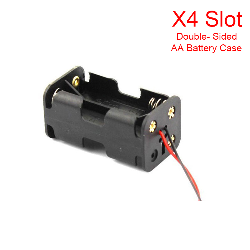 1 2 3 4 8 Slots AA Batterij Case Box AA LR6 HR6 Batterij Houder Storage Case Met Lood draad Bateria Bescherming Container: YELLOW