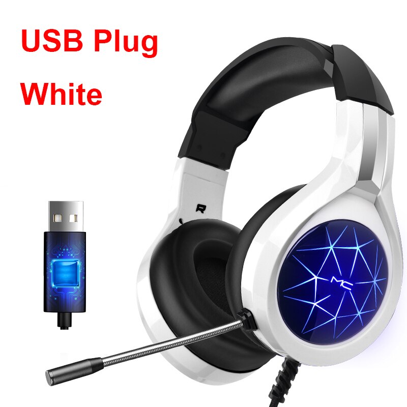 Gamingowy zestaw słuchawkowy gracze słuchawki z mikrofonem zestaw słuchawkowy dla graczy na PC 7.1 USB Surround Stereo dla graczy XBox One PS4 PC Laptop