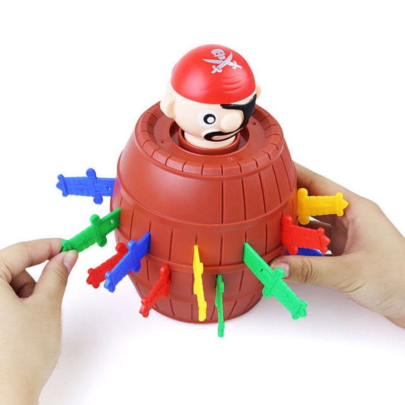 Funny Novelty Kids Children Lucky Stab Pop Up Games Children Tricky Pirate Barrel Games Multiplayer Two-Player Kid