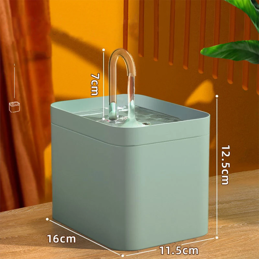 Fuente de agua automática para gatos de 1,5 l, bebedero eléctrico silencioso alimentado por USB para mascotas, dispensador de bebidas para mascotas, bebedero para filtro de agua para gatos: M / Negro