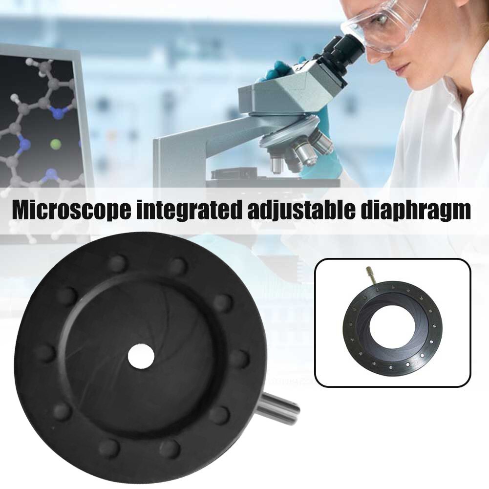 Lens Microscope Condenser Optics Iris Aperture Diaphragm Amplifying Diameter Portable Adjustable Camera Adapter