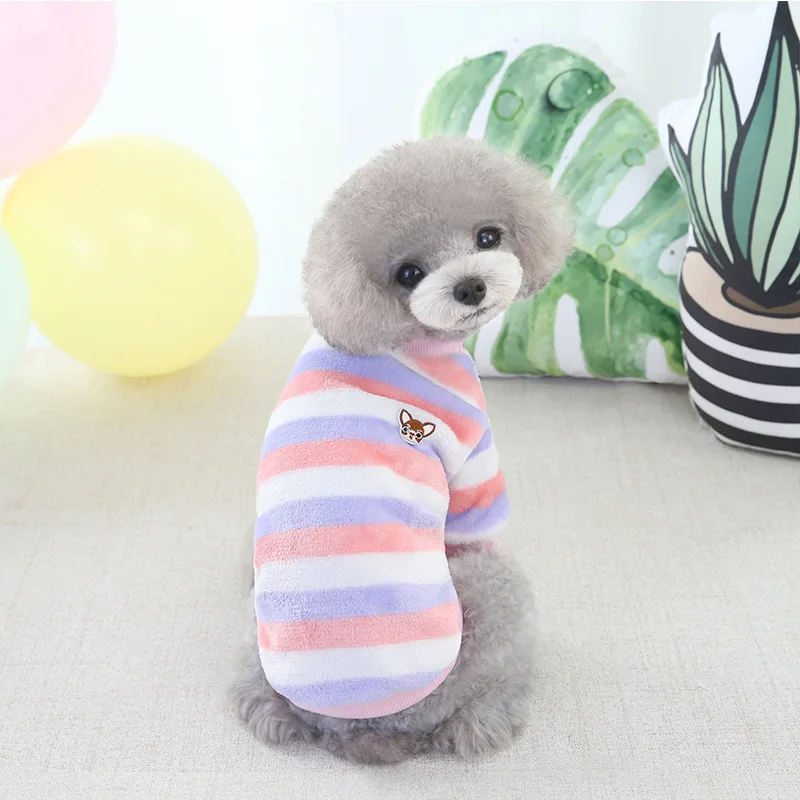 Winter Puppy Hond Kleding Flanel Zachte Honden Jasje Regenboog Hond Sweatershirt Chihuahua Kleding Voor Kleine Honden Kostuum