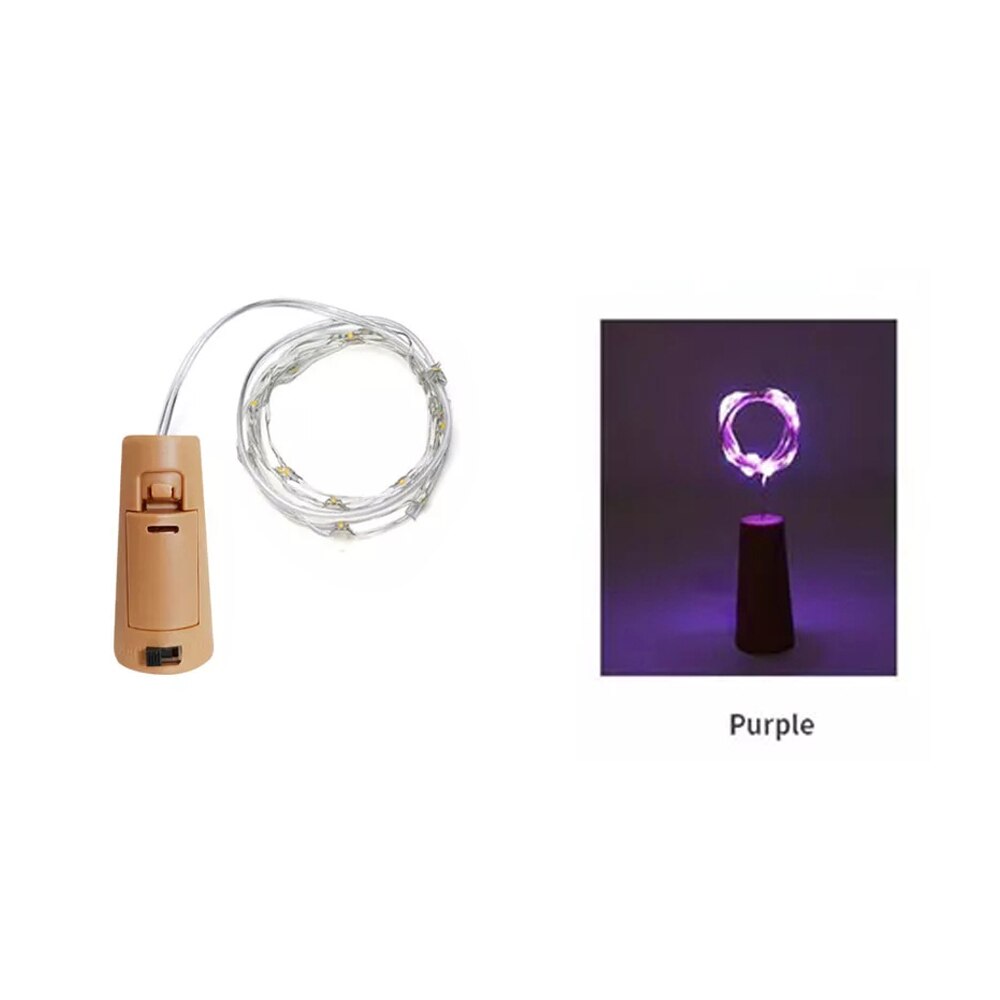 Bar LED wein flasche kork Schnur lichter dekoration girlande wein flasche Gebühr lichter Weihnachten kupfer draht Schnur lichter: RGB / 0.5W