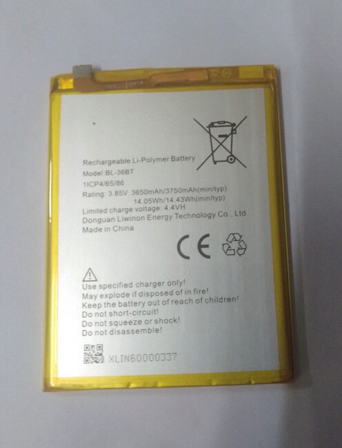 Alta qualidade 3750mah BL-36BT bateria para tecno BL-36BT bateria do telefone móvel