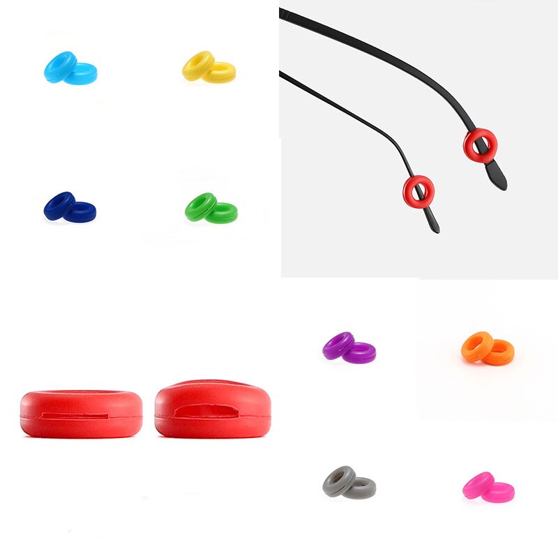 5Pairs Round Glasses Ear Hooks Eyeglasses Sports Temple Tips Anti Slip Silicone Grips Eyewear Accessories Silicone Non-slip