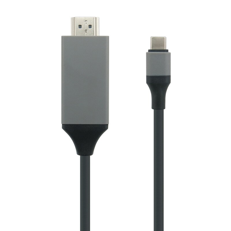 Câble de 2M de Type C, adaptateur de téléphone pour Android et TV, USB C, lien vidéo HDTV, pour Dell, ASUS, Samsung S21, S20, S9, S10 Plus, Note 20, pour Huawei: GreyBlack