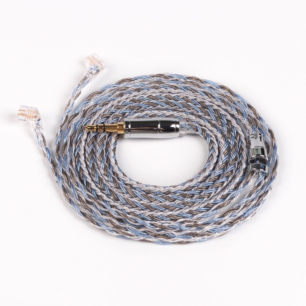KBEAR 16 core Silver plated Cable 2.5/3.5/4.4mm Upgrade Cable With MMCX/2pin/QDC/TFZ Connector For ZS10/ZSN PRO F1 KB06 HI7: QDC 3.5mm