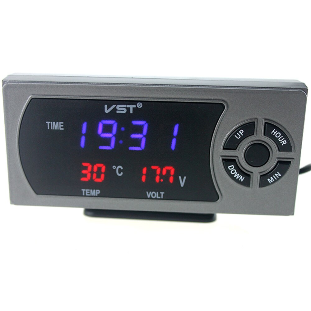 3 in 1 12-24V Car Vehicle LED Digital Clock Voltmeter Electronic Voltage Clock Thermometer Voltmeter Thermometer Clock