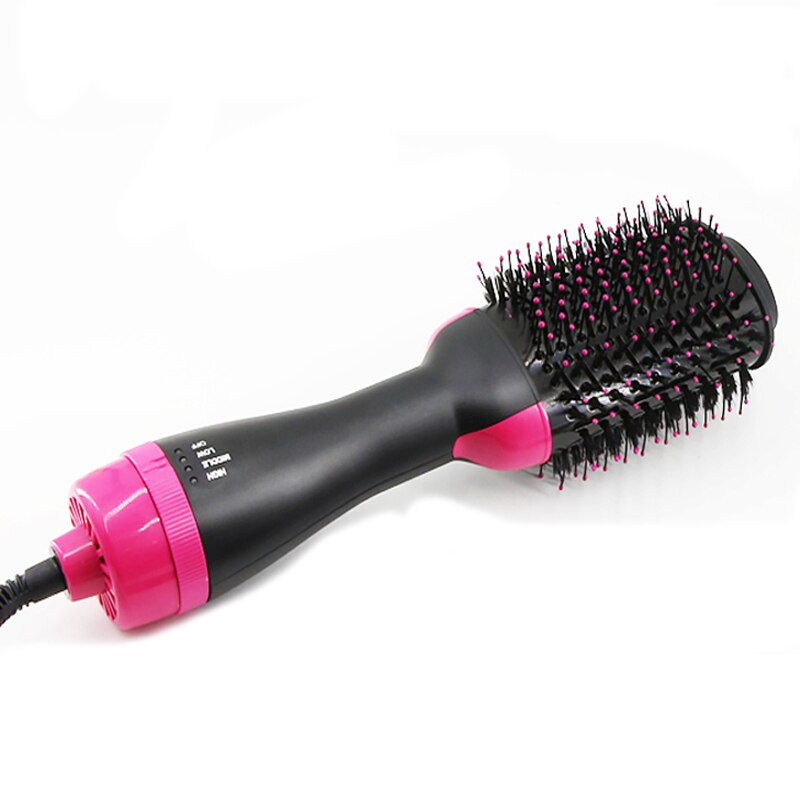 1000W asciugacapelli spazzola asciugacapelli e volumizzatore piastra per capelli arricciacapelli pettine rullo One Step asciugacapelli elettrico a ioni GH4: Rosso / Gli Stati Uniti