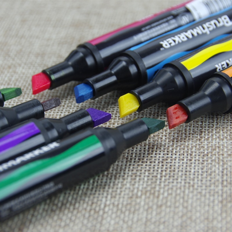 Winsor & Newton Brushmarker Marker Pennen Kwast Alcohol Gebaseerde Snelle Droge Blauw Groen Tones