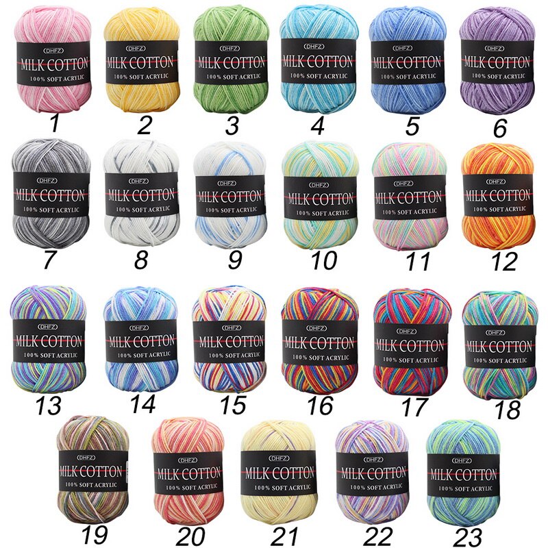 Baby Milk Cotton Yarn Crochet Yarn For Knitting Wool Yarn Warm Chunky Yarn For Children Hand Knitted Yarn Knit Blanket Sweater