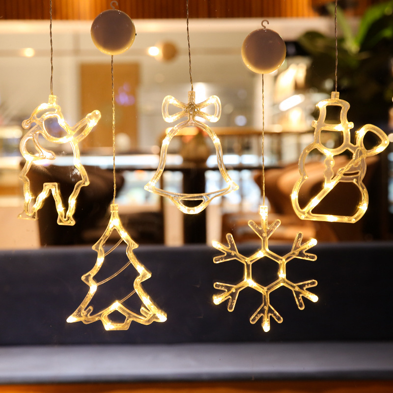 Weihnachtsdekoration LED-Lichterkette für Zuhause, Hochzeit, Schaufenster, Girlande, Lichter Ich bin Freien, Weihnachtsmann, Schneemann, stanzfrei