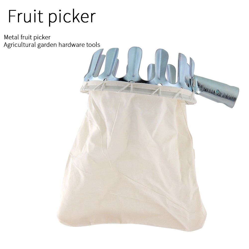 Fruit Picker Fruit Catcher Collector Pruning Tools Portable Silver Metal Hand Tool Yard Gardening Device Outside