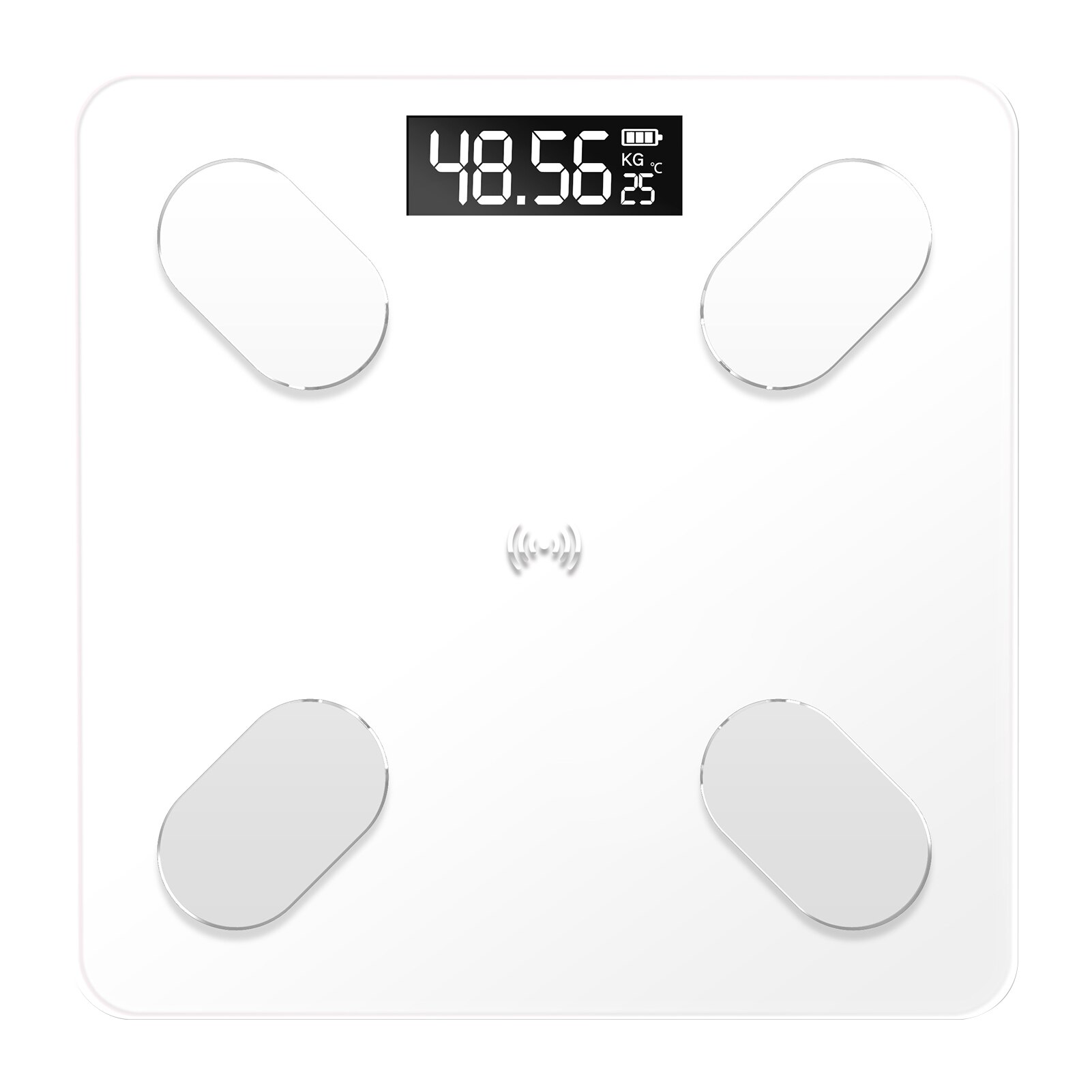 Bluetooth Body Fat Scale BMI Scale Smart Electronic ​Scales LED Digital Bathroom Weight Scale Balance Body Composition Analyzer: White