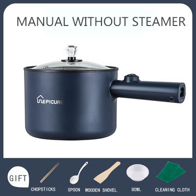 Multi-Function Electric Cooker Student Dormitory Cooker Mini Electric Cooker Non-Stick Rice Cooker 110V U.S. Standard: BLUE 1