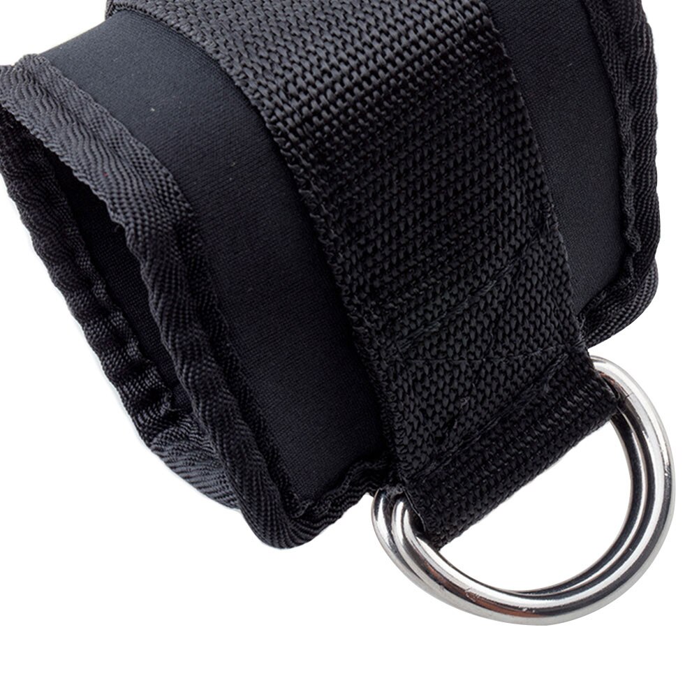 Double D-ring Ankle Cuff Straps 1 Pair Fitness Exercise Strap Adjustable Leg Weight Wrist Belt Home Gym Training Equipment