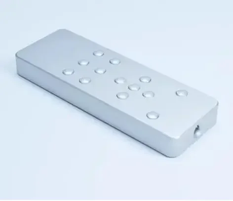 Aluminum Alloy Universal Learning Infrared Remote Control 13 keys for DAC Amplifier CD DVD TV Set-top Box: black