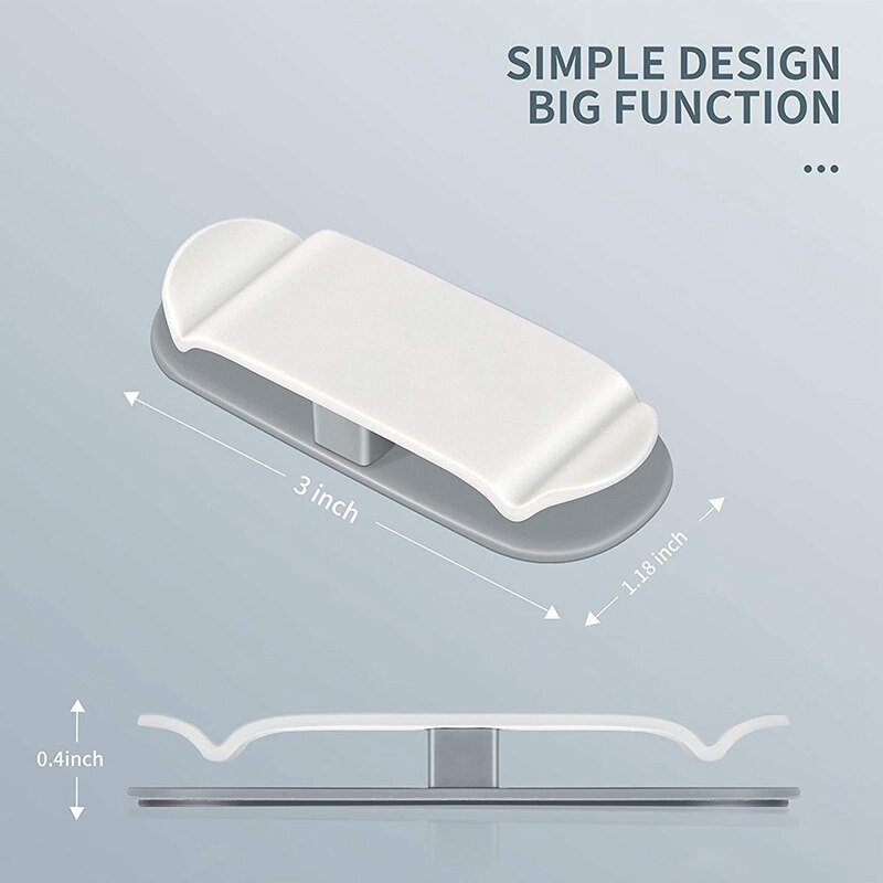 Cable Fixing Clip Self-Adhesive Organizer Data Cable Storage Cable Organizer Box Fixed Cable Clamp 4 Pieces