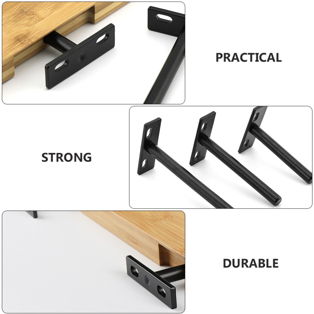 4 Set Iron Shelf Bracket Fastener Bracket Support Wall Mounted Shelf Brackets