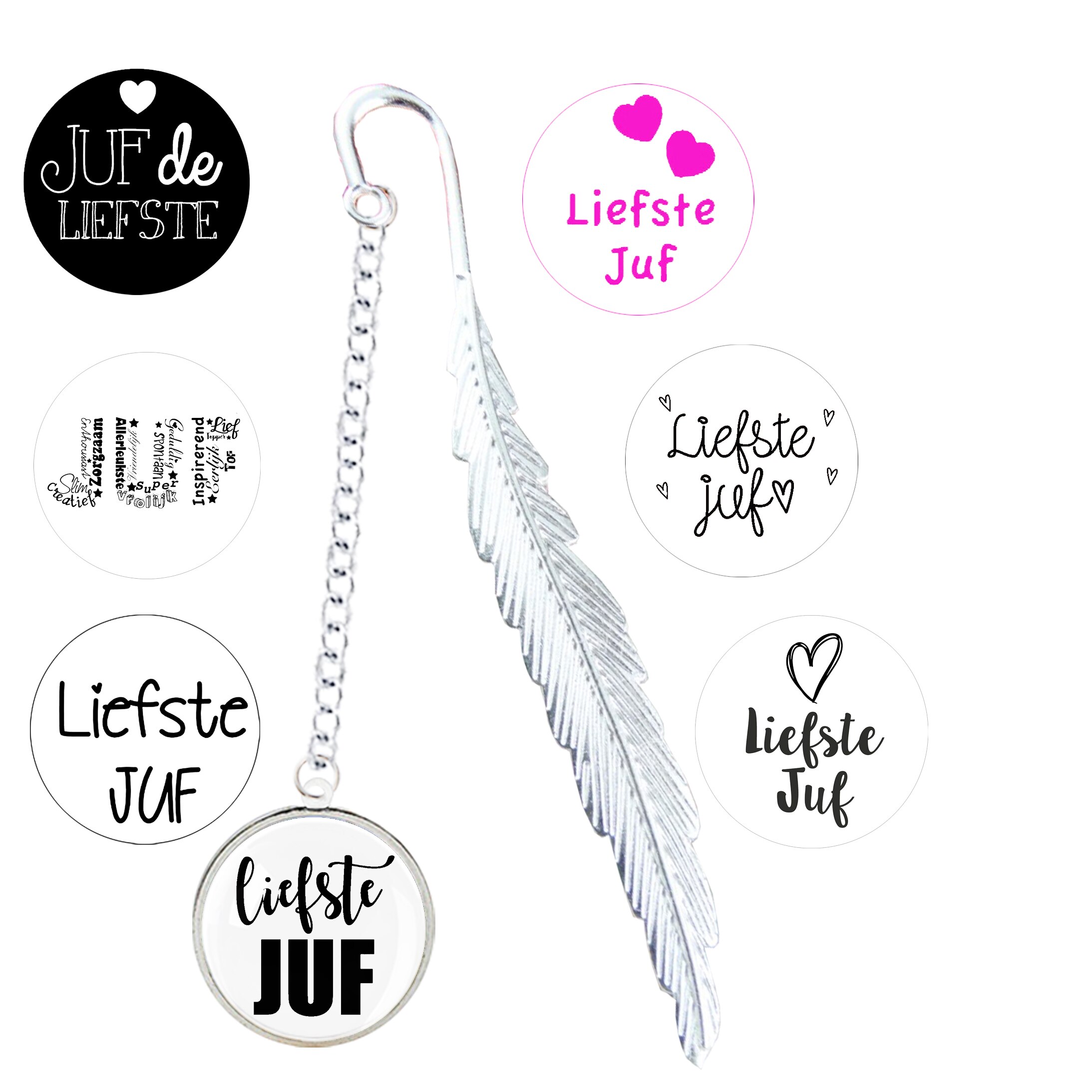 VOOR DE Liefste Juf leucste Meester Glass Marque páginas marcapáginas Signet bedankt juf cadeau carta gracias querido Maestro