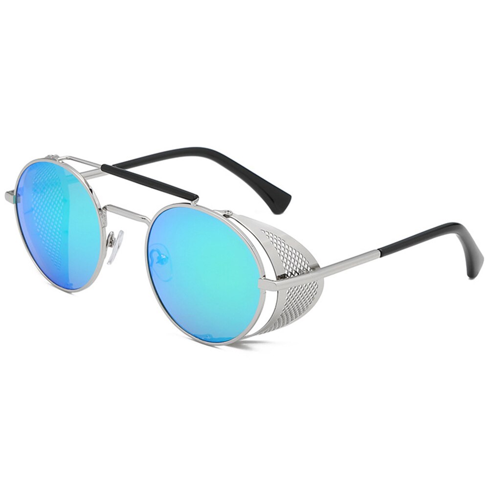 Ronde Steampunk Zonnebril Vrouwen Mannen Metalen Bril Vintage Metalen Frame Zonnebril UV400