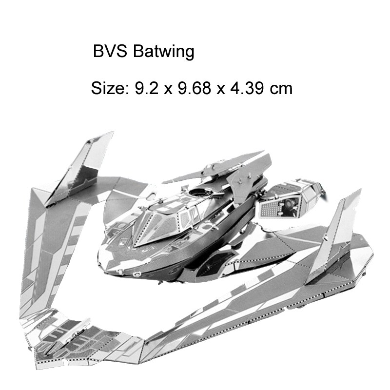 Batmobile 3D Metal Puzzle BAT-Signal Batwing TV Batmobile model KITS Assemble Jigsaw Puzzle Toys For Children: 98-BVS Batwing