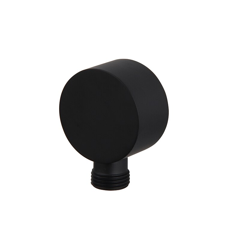 Water Outlet Spout Solid Brass Concealed Shower Plumbing Hose Connector: A style black