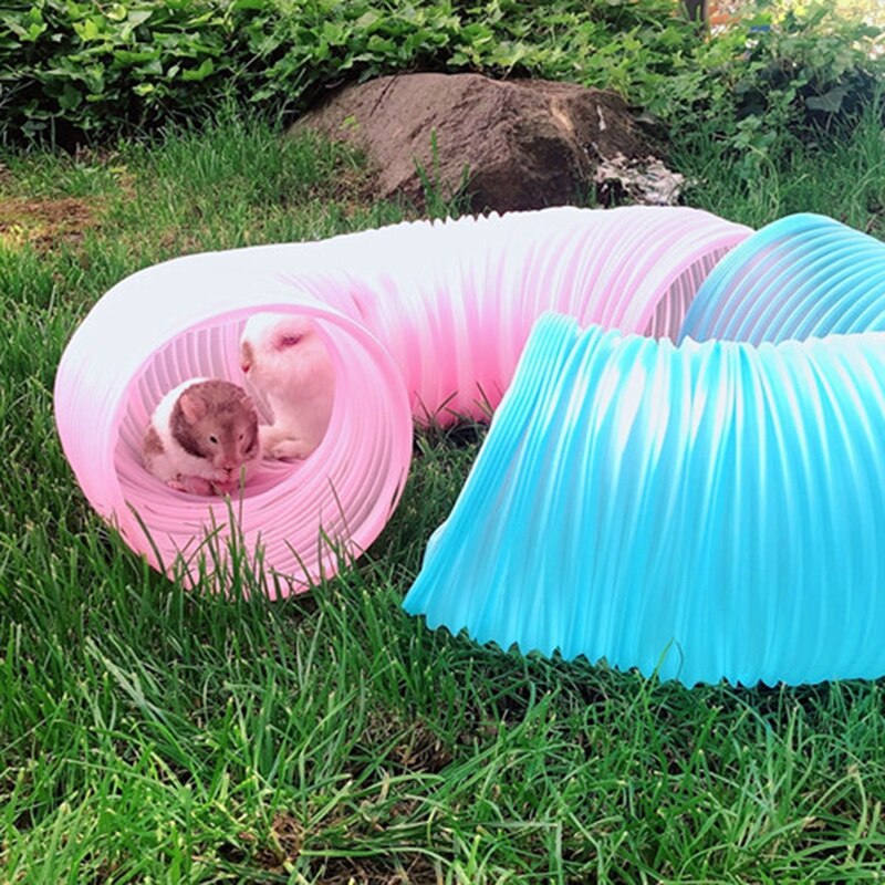 Kæledyr tunnel dejlig plast kanin tunnel kæledyr legetøj kanin ilder hamster marsvin hamster legetøj tunnel til lille kæledyr
