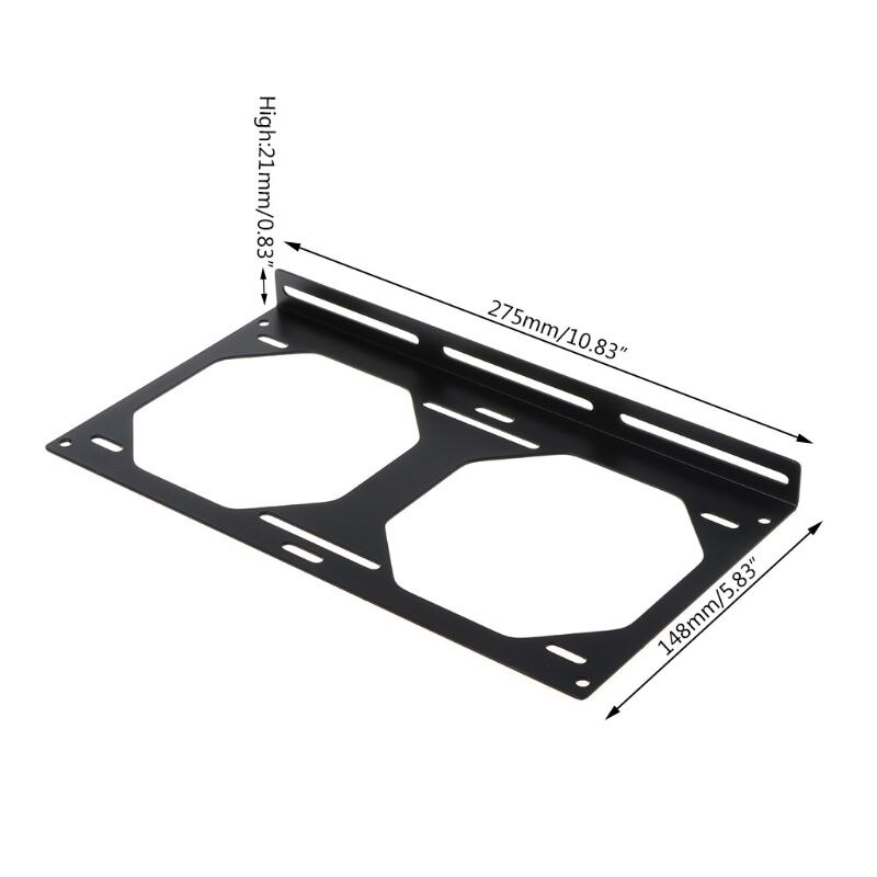 Fan Bracket 240 Radiator Mounting Bracket Water Cooler for 12/14CM Fan Holder External Computer Case Heatsink Gadget X6HA