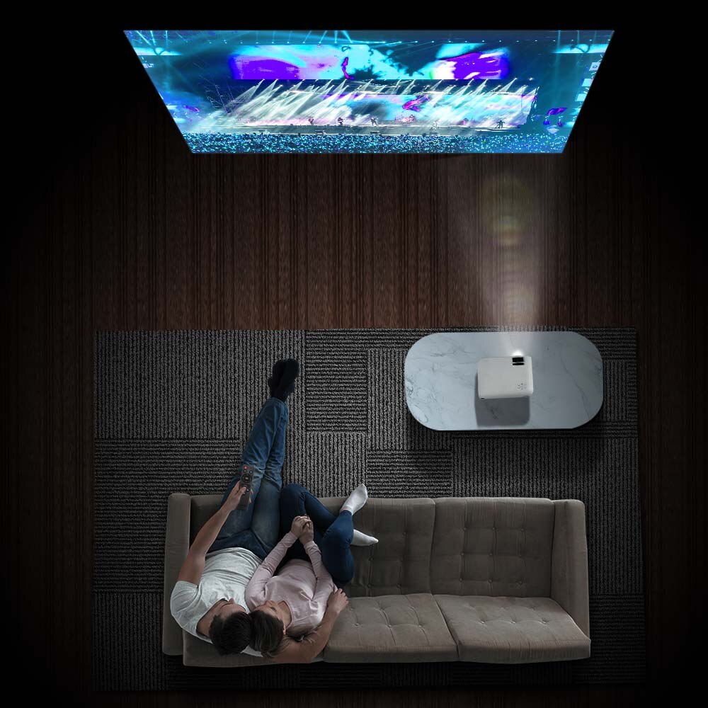 LemonBest Screen Window Movie Projector Screen Christmas Halloween Movie Foldable Display Cloth Convenient And Quick 1.8 * 1.2m