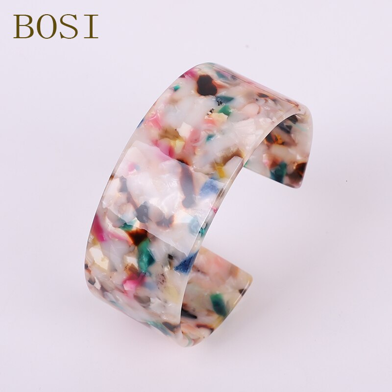 Bohemian Leopard Acitic Säure Acryl Harz Armbänder Bunte Armreif Für Frauen Harz Manschette Armband femme Einfache Elegante Schmuck: 7