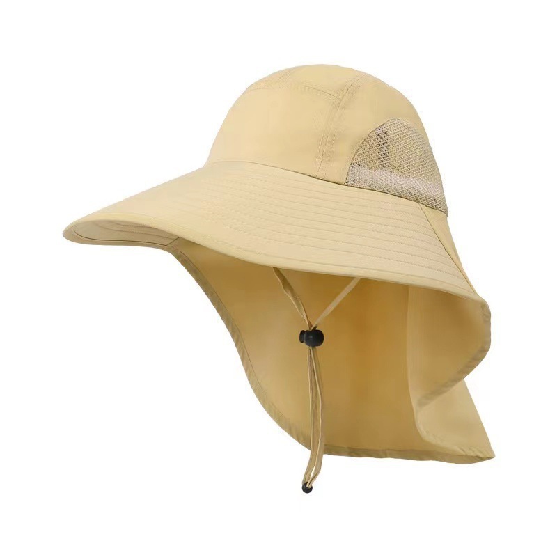 Wide Brim Baseball Hats for Women and Men Sun Cooling Neck Guard Safari Cap for Hiking Fishing Outdoor Hat with Flap: MULTI
