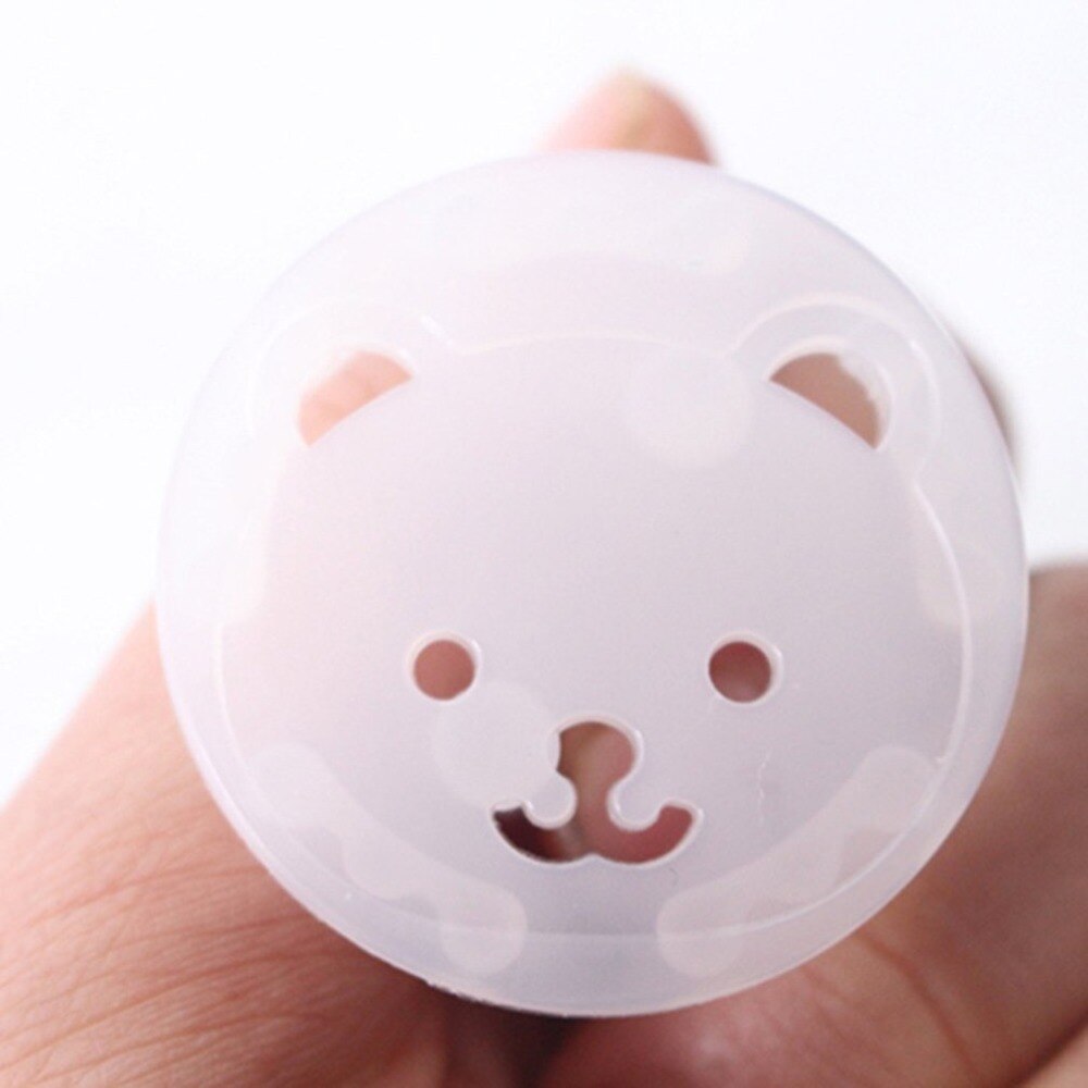 Prise de courant européenne pour enfants, motif ours, design de dessin animé, ronde et épaisse, protection anti-choc électrique pour bébé
