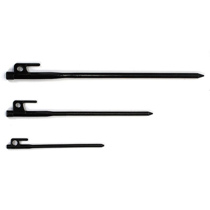 Forged Steel Burly Tent Solid Stakes Tent Peg Outdoor Canopy Camping Nails Heavy Duty Tent Pegs with Electroplated Coating