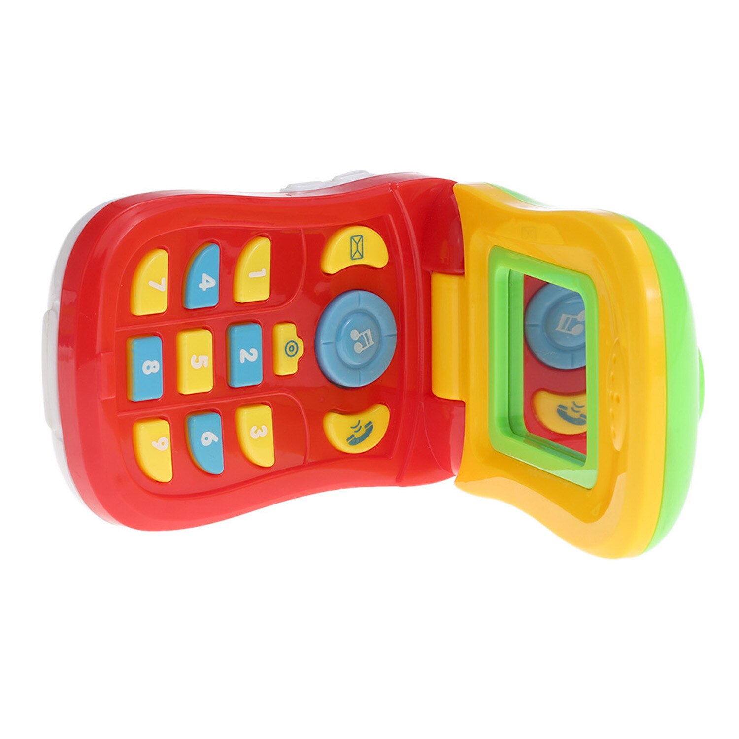 Grappige Leuke Simulatie Flip Mobiele Mobiele Telefoon Educatief Speelgoed met Spiegel Lichten Muziek voor Kinderen Kinderen Verjaardag Kerst Cadeau
