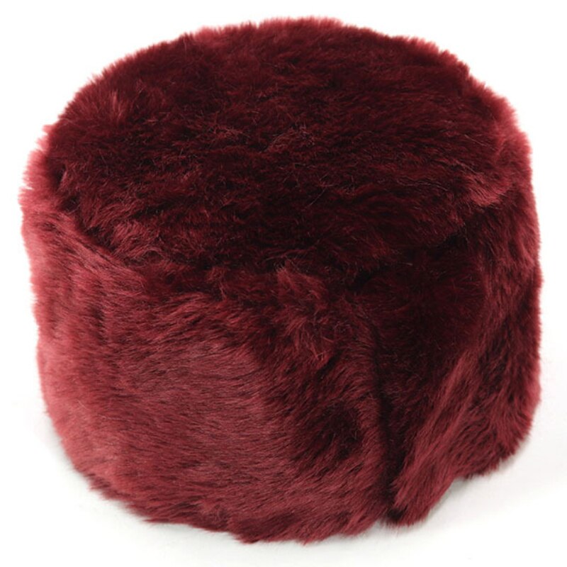 Ht2851 chapéu de inverno das mulheres dos homens grosso quente chapéu de pele russo earflap boné à prova de vento bombardeiro skullies gorro russo ushanka hat: Burgundy