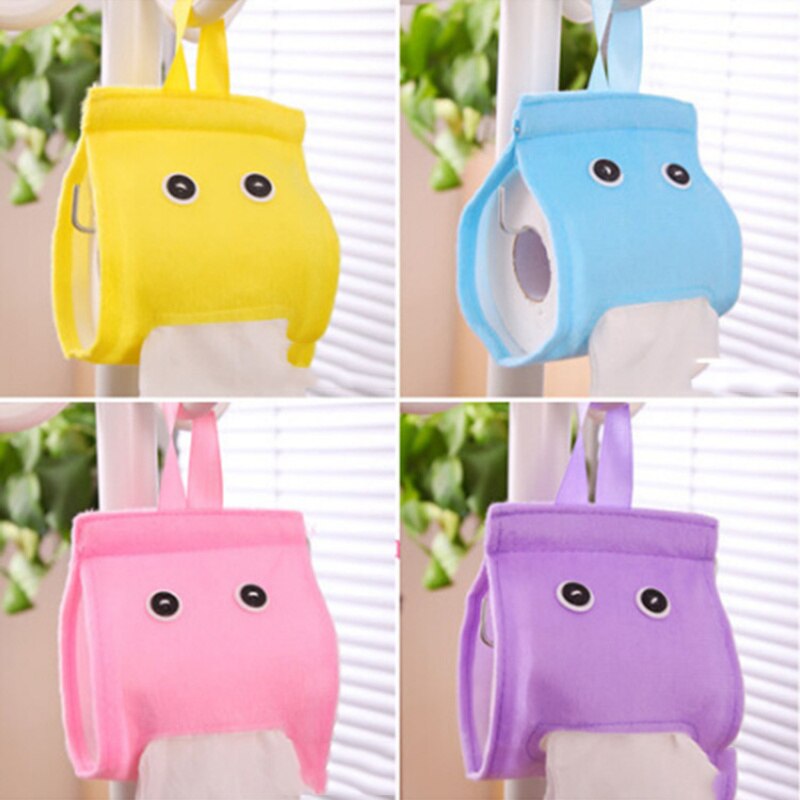 Cute Plush Cloth Tissue Box Case Holder Toilet Paper Cover Bathroom/office/car/restaurant Hanging Paper Towel Storage Container