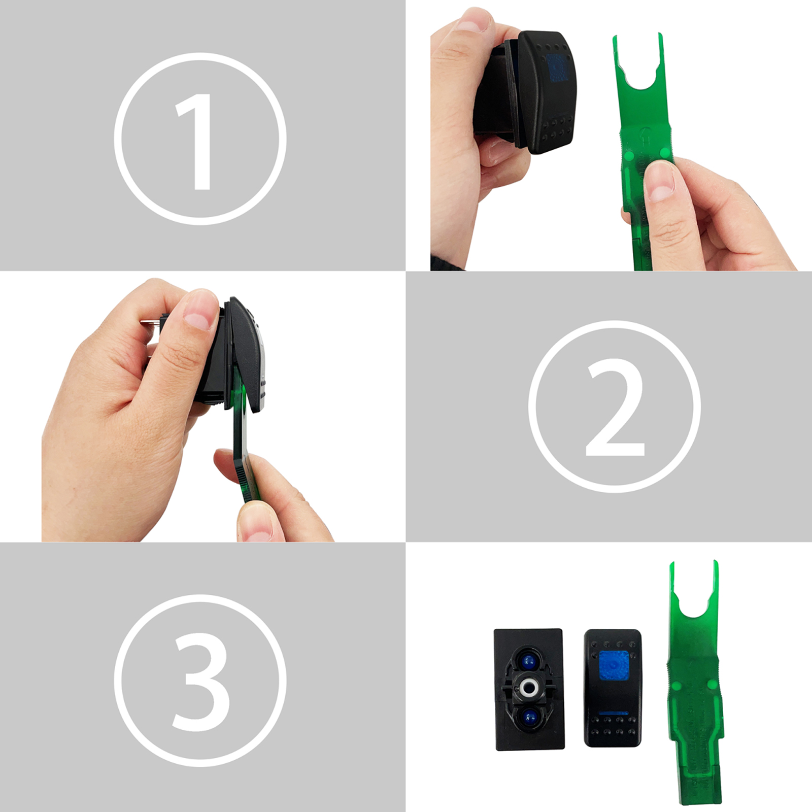 Rocker Switch Button Cover Actuator Removal Tool for Car Marine Boat Dashboard Panel Switch Cap Replacing Parts