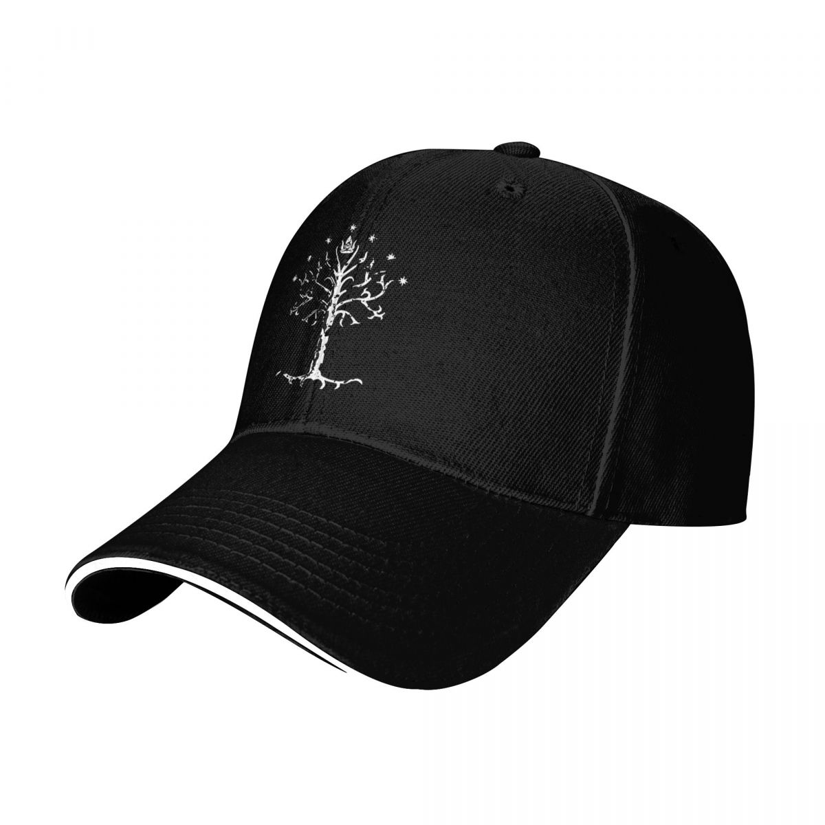L'arbre blanc de Gondor Lord Ring inspiré 1 chapeau de camionneur casquettes pour hommes casquette de Baseball casquette de Baseball pour hommes: Black