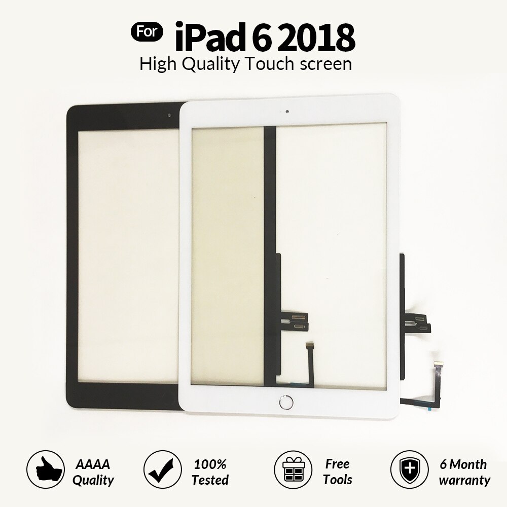 Pantalla táctil para iPad 6 9,7 (versión ) 6. a generación A1893 A1954 Panel digitalizador de vidrio LCD pantalla exterior Sensor de repuesto