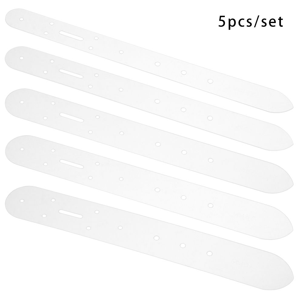 1/5PCS Clear Plastic Leather Crafts Punching Mould Stencil Hole Templates Belt Handcraft Punch Belt Buckle Positioning Tools: 5pcs-set