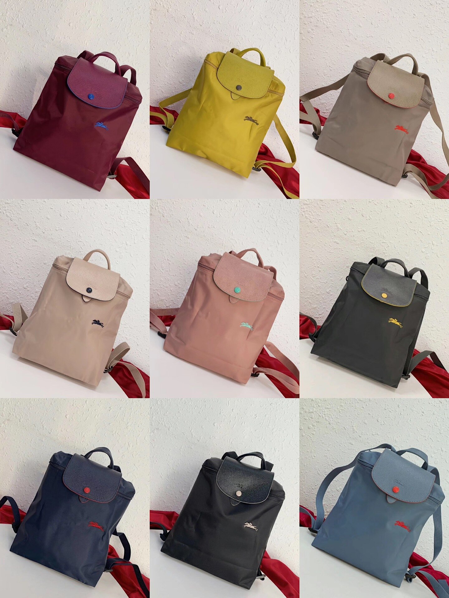 Lange griff große bestickte knödel tasche wasserdichte pendler tasche handtasche nylon leinwand tasche: Same style backpack-