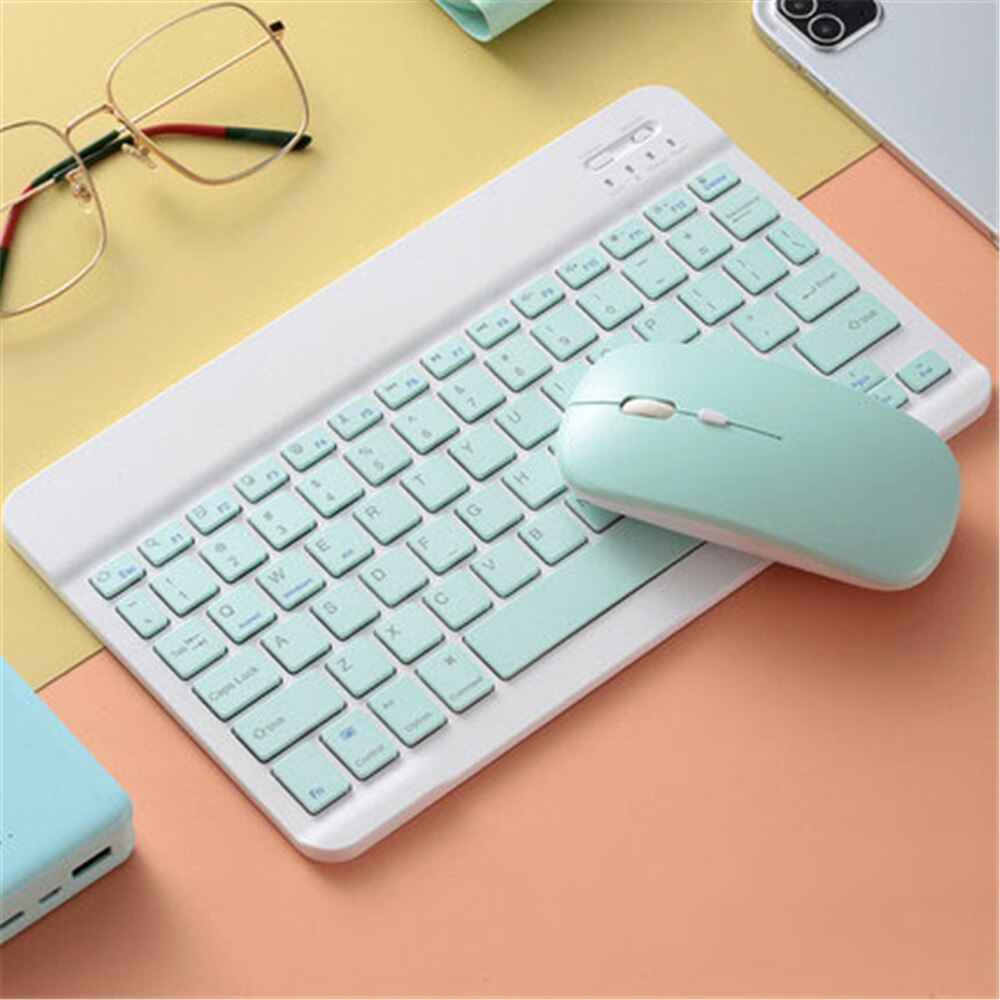 Bluetooth tastatur mus 10 tommer til ipad 10.2 '' 7th gen ipad pro 10.5 air 3 trådløse tastaturer mus til android samsung tablet