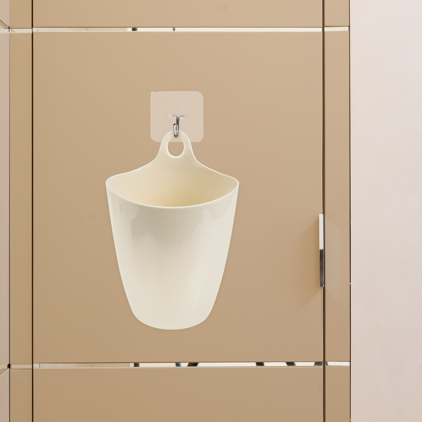 3 Sets of School Dormitory Trash Can Hanging Garbage Can Plastic Desktop Organizer