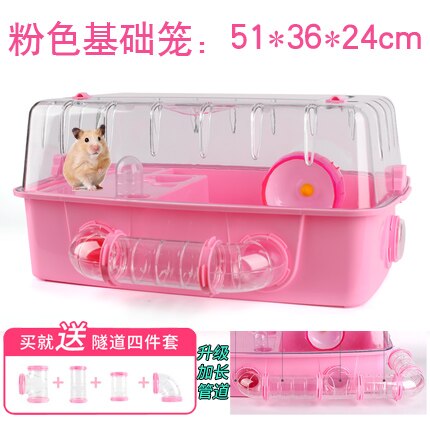 Mini Cage hérisson Hamster en or 47, grande Villa, ensemble d&#39;accessoires
