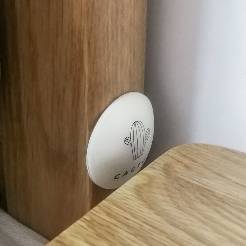 4Pcs Self Adhesive Door Stopper Rubber Round Wall Protector Sticker Door Handle Silicone Bumper Guard Stopper Door Crash Pads