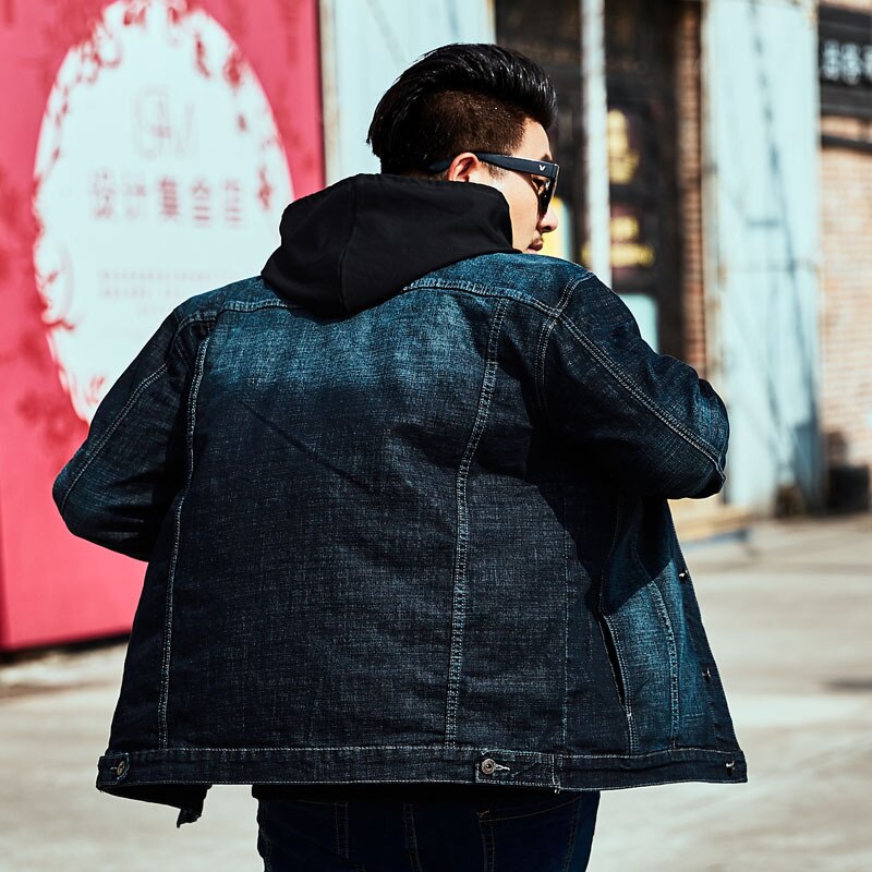 Herfst Tij Grote Maat Heren Jas Mannen Casual Losse Denim Jas Jas Grote Maat 5XL 6XL gewassen Denim Shirt