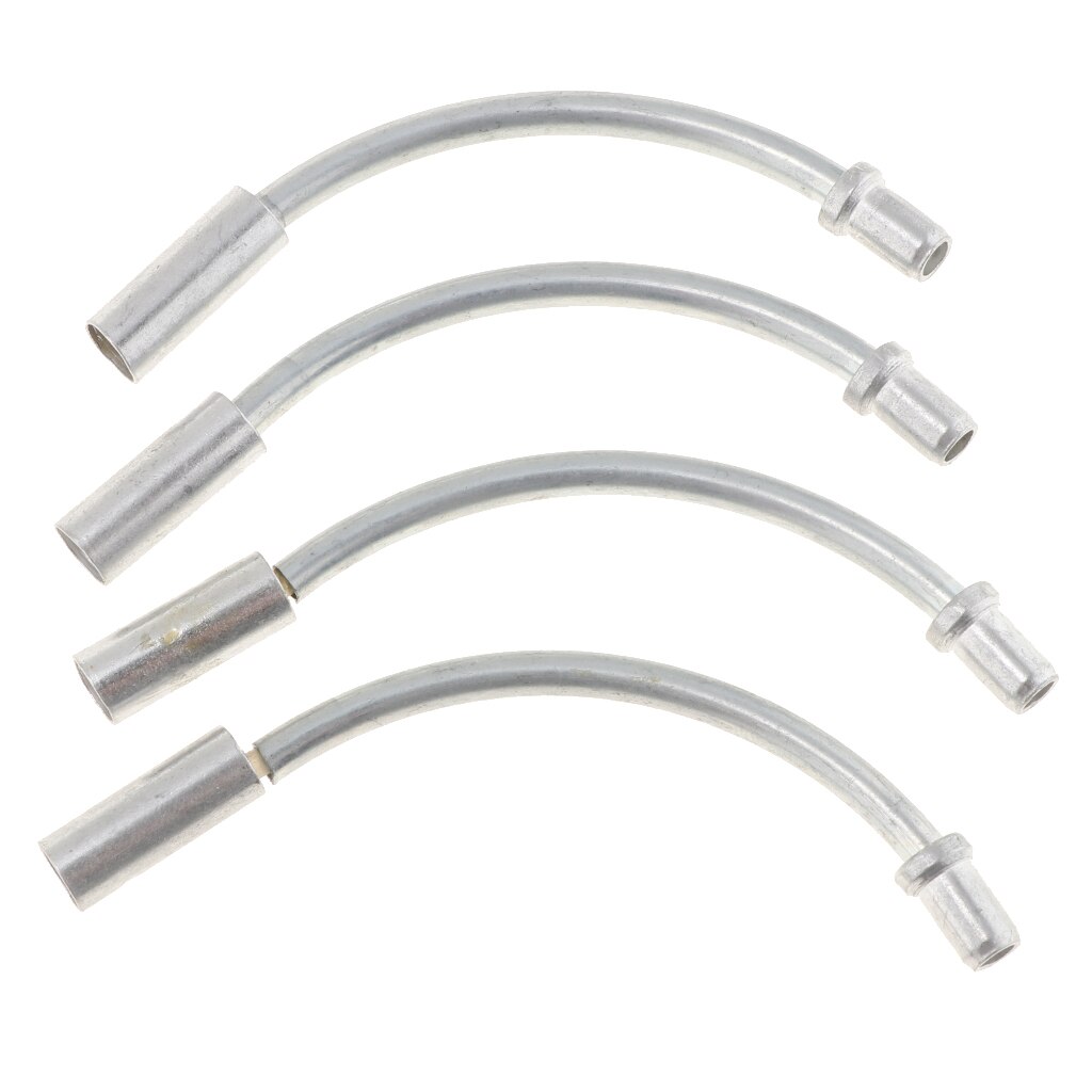 40Pcs Lightweight Bike Flexible Lead V-Brake Cable Guide Linear Pull Brake Noodle Pipes Hose - 90 Degree Silver